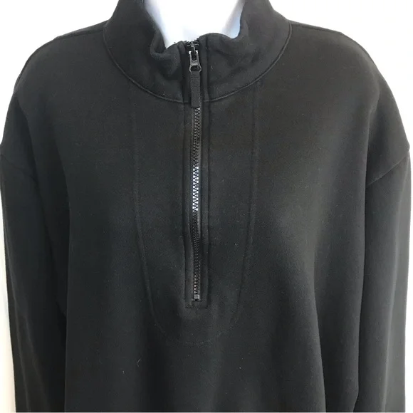 🔴 4/$15 A New Day Black mock neck 1/2 zip pullover sweatshirt size L in EUC - Picture 3 of 14